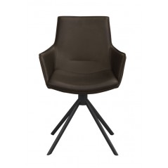 RO Lowell Swivel Arm Chair Brown/Black